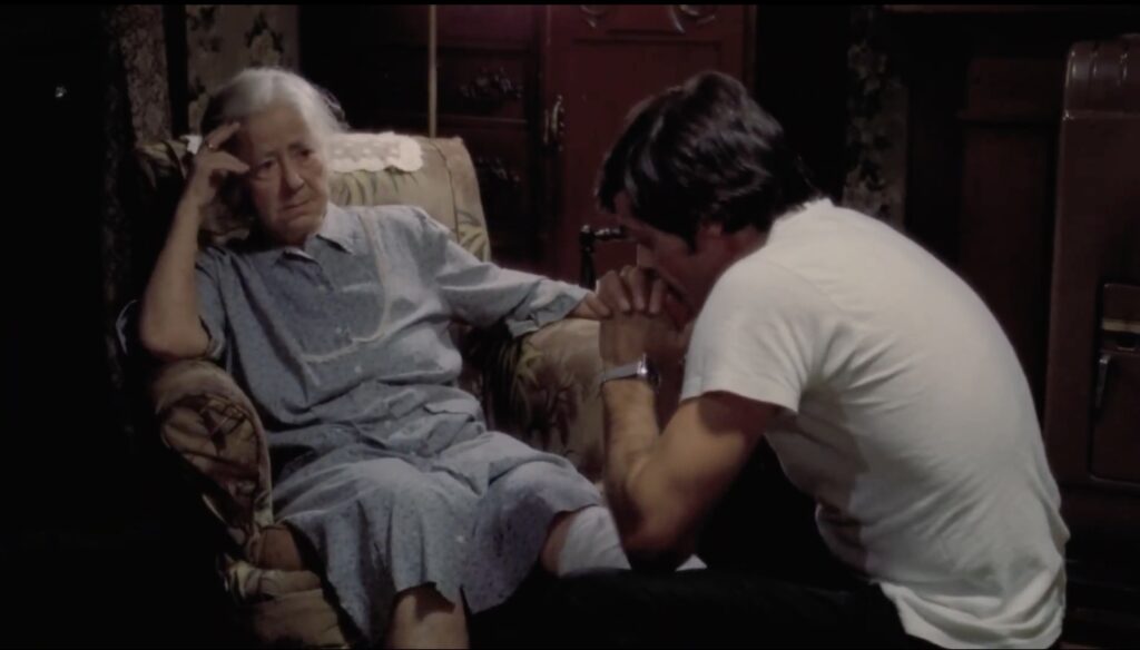 Father Karras tends to his mother while she is still alive.