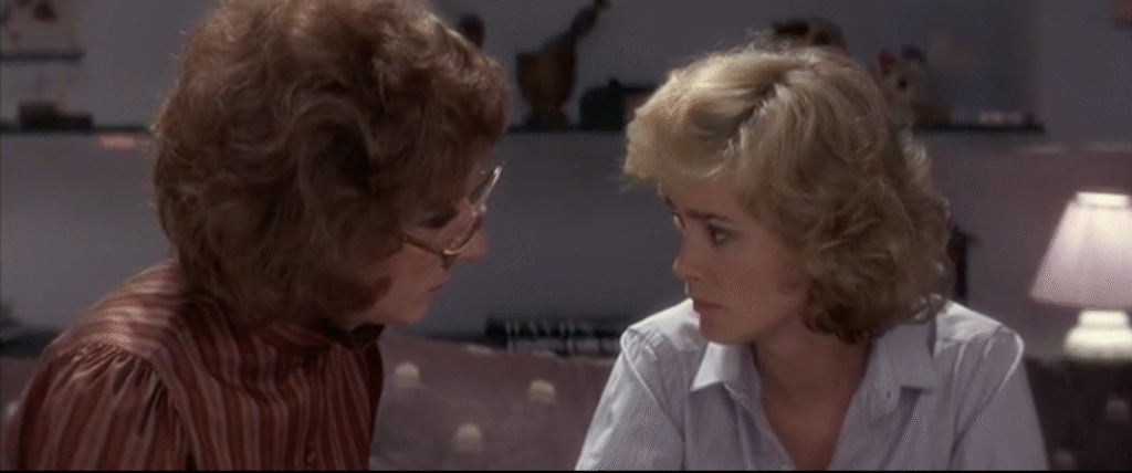 Dorothy Michaels, moving in for the kiss in Tootsie.