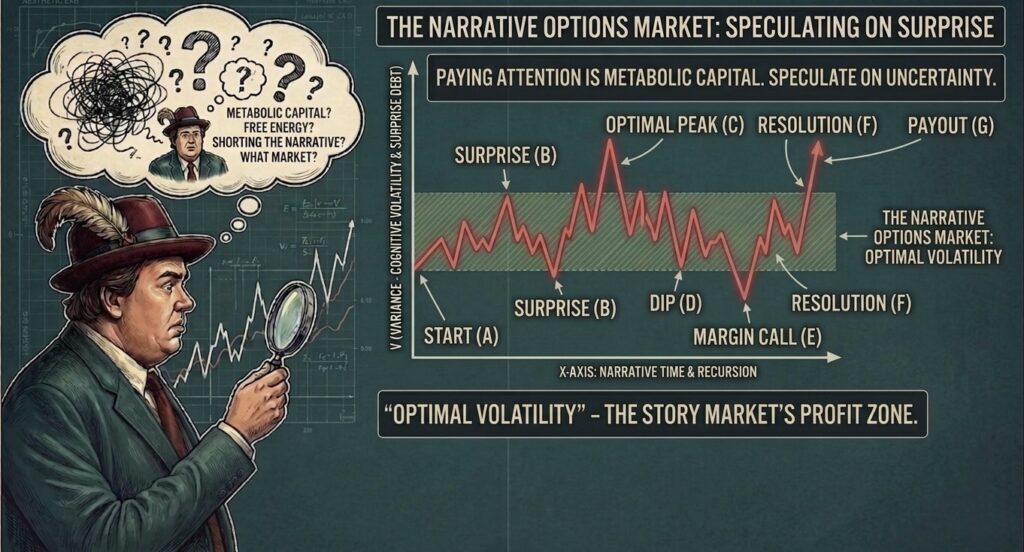 III.b The Narrative Marketplace: An Analogy — Investing in Surprise and the Cost of Paying Attention