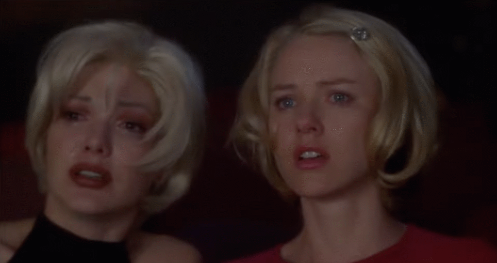 Betty and Rita at Club Silencio in Mulholland Drive. 