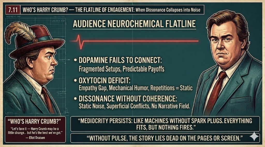 Part 7.11: Who's Harry Crumb? — The Flatline of Engagement When Dissonance Collapses into Noise
